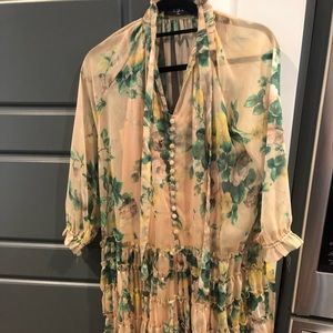 OPT Silk slip midi dress